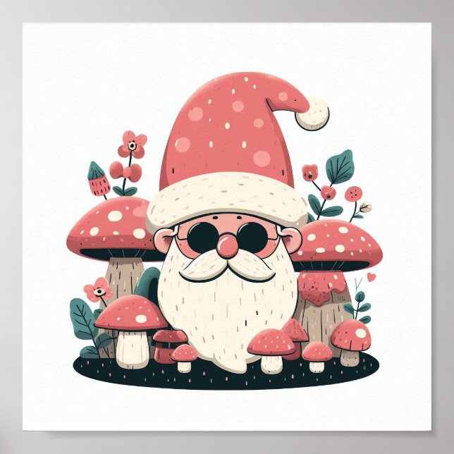 Mushroom Core Santa Poster (Framsidan)