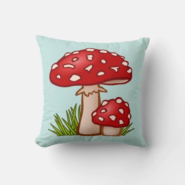 MUSHROOM COTTAGECORE PILLOW KUDDE (Framsida)
