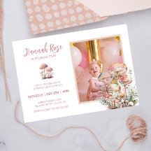 Mushroom Cute Rosa Woodland Foto Birthday