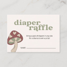 Mushroom Diaper Raffle Baby Shower | GRÖNT Tilläggskort