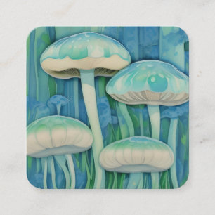 Mushroom eller Jellyfish? Fyrkantigt Visitkort