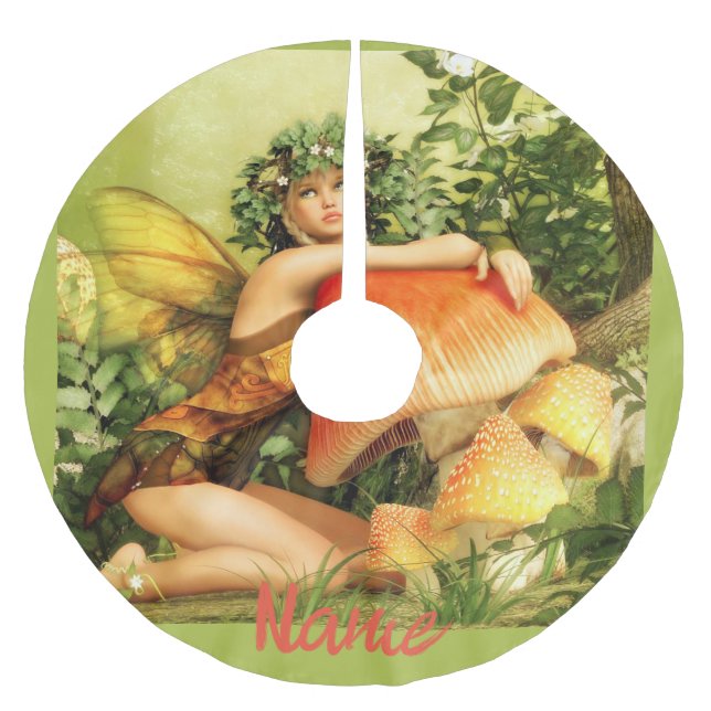 Mushroom fairy Thunder_Cove Julgransmatta Borstad Polyester (Framsidan)