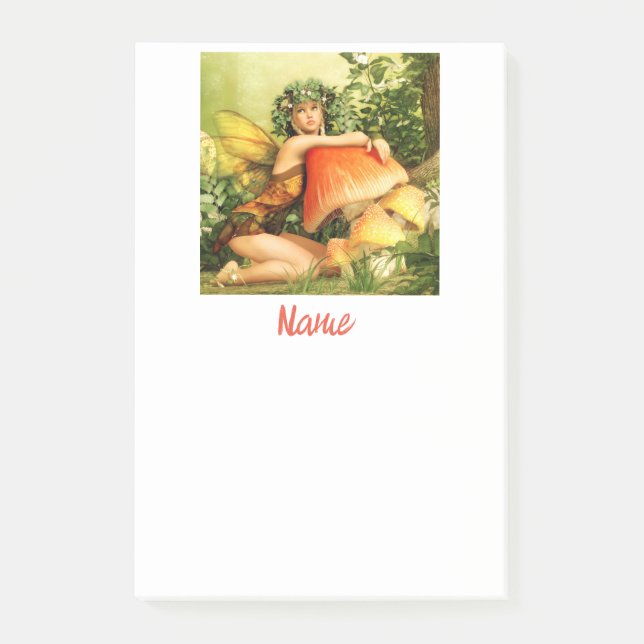 Mushroom fairy Thunder_Cove Post-it Block (Framsida)