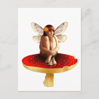 Mushroom fairy vykort