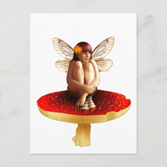 Mushroom fairy vykort (Framsida)