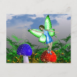 Mushroom Fairy Vykort