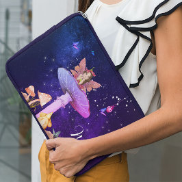 Mushroom Fantasy Monogram Magic Enchanted Fairy Laptop Fodral