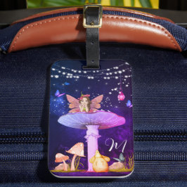 Mushroom Fantasy Monogram Magic Fairy Bagagebricka