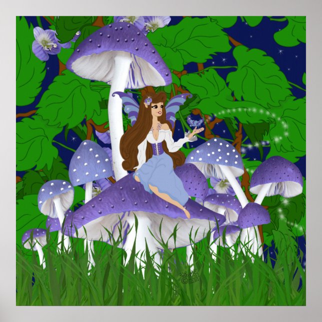 Mushroom Fe och Butterfly Poster (Framsidan)