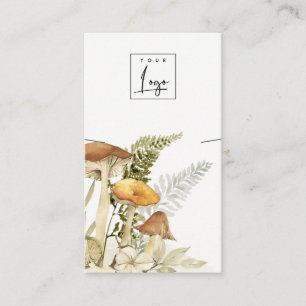 Mushroom Fern Foliage Logotyp Band Necklace Visnin Visitkort