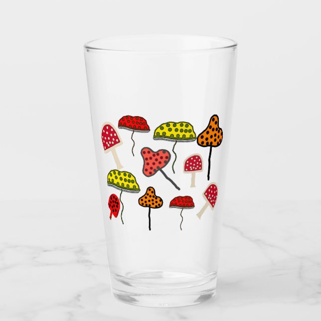 Mushroom Fest Glass Tumbler Glaskopp (Framsida)
