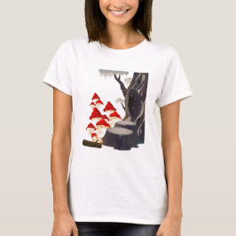Mushroom Fly Agaric och Träd T Shirt