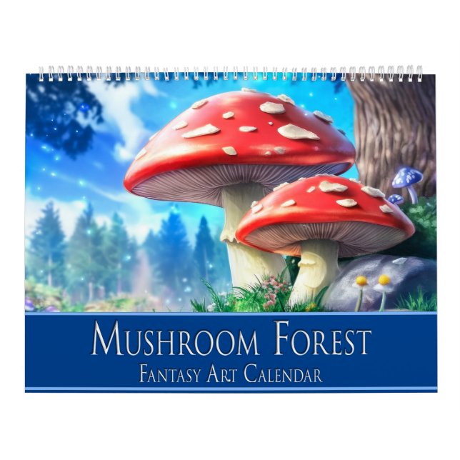 Mushroom Forest Fantasy Art Calendar Kalender (Omslag)