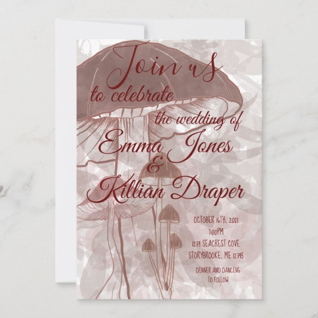Mushroom Forest Inbjudningar (Framsida)