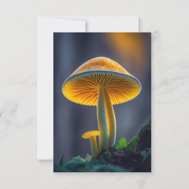 Mushroom Forest Lugn Tranquil Natature PeacNOZEN Tack Kort (Framsida)