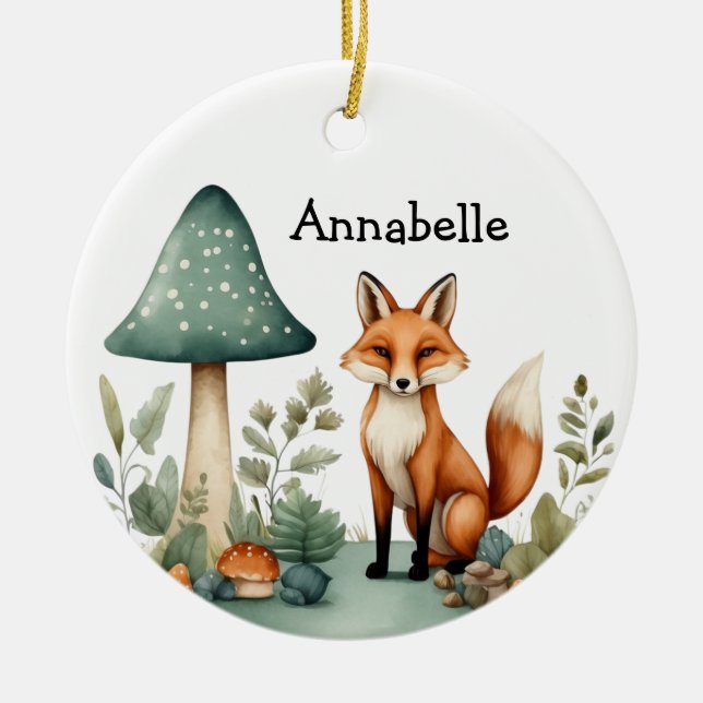 Mushroom Forest och Fox Ornament (Framsidan)