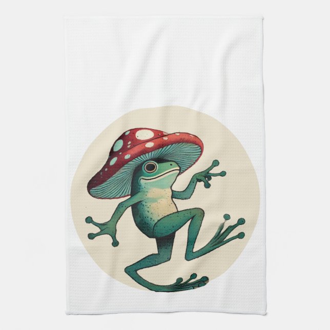 Mushroom Frog Kökshandduk (Vertikal)