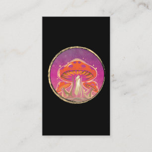 Mushroom Galaxy Psychedelic Graphic Visitkort