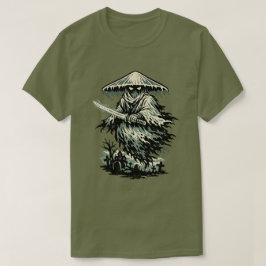 Mushroom Ghost Ronin — Halloween Spirit Warrior  T Shirt