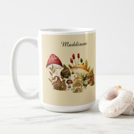 Mushroom Gnomes Enchantment Kaffemugg