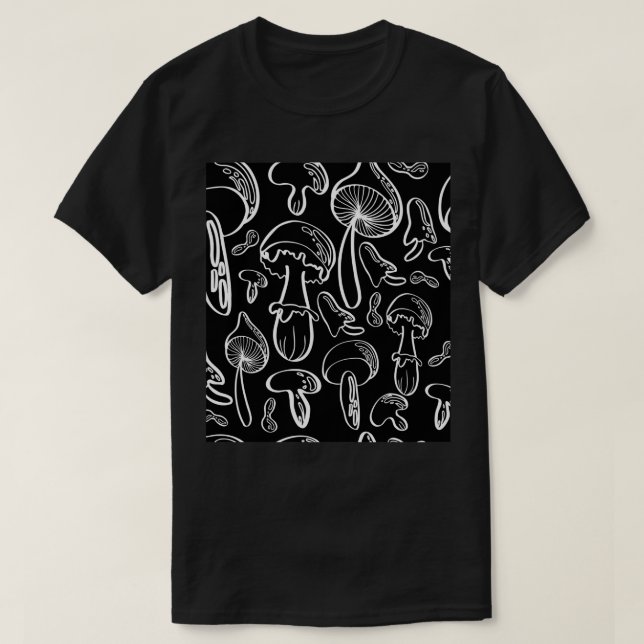 Mushroom gothic mönster t shirt (Design framsida)