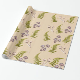 Mushroom & Green Fern Woodland Themed Presentpapper