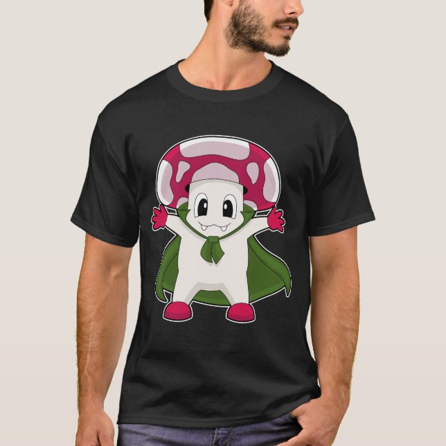 Mushroom Halloween Cape T Shirt (Framsida)