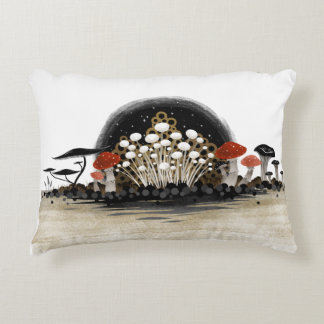 Mushroom Harvest Line Pillow Prydnadskudde