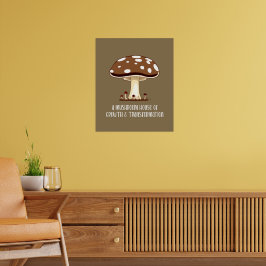 Mushroom House Fall Autumn Poster