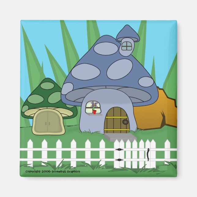 Mushroom House Magnet (Framsidan)