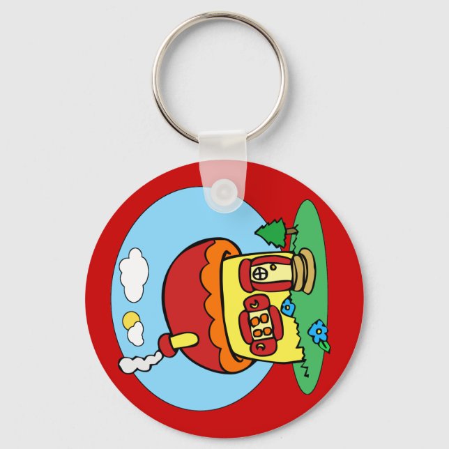 Mushroom House Nyckelring (Framsida)