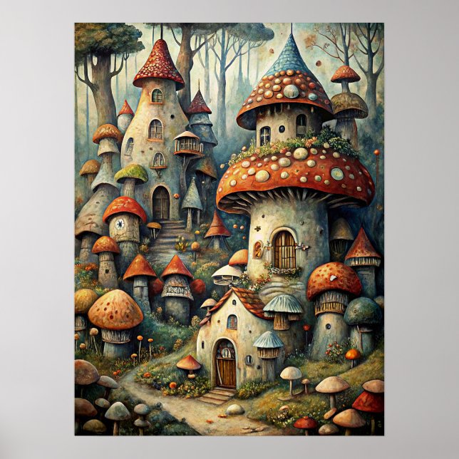 Mushroom House Poster (Framsidan)