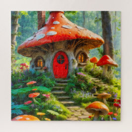 Mushroom House Puzzle Pussel