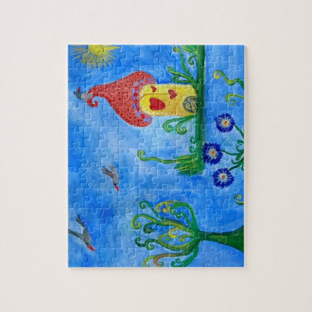 Mushroom House Puzzle with Gift Box Pussel (Vertikal)