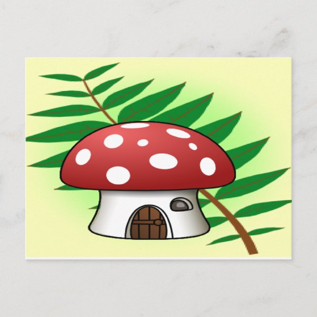 Mushroom House Vykort (Framsida)