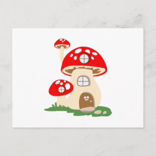 Mushroom House Vykort