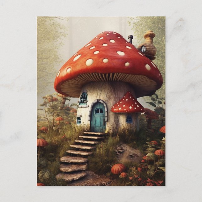 Mushroom House-vykort Vykort (Framsida)