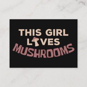 Mushroom Hunter Den här tjejen Kärlek svampar Visitkort