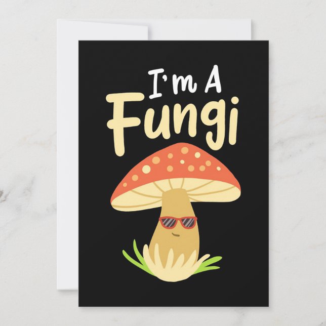 Mushroom Hunter Jag är en svampi Mushroom Inbjudningar (Framsida)