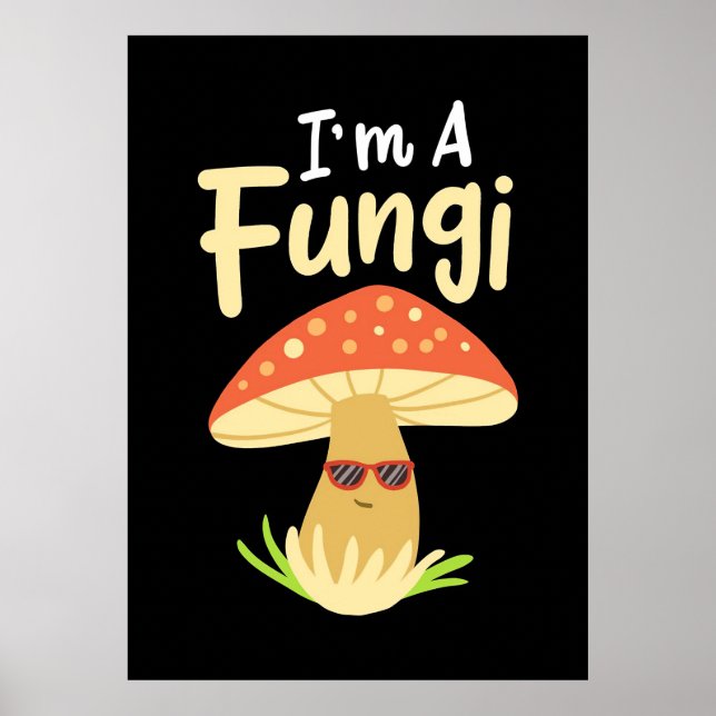 Mushroom Hunter Jag är en svampi Mushroom Poster (Framsidan)