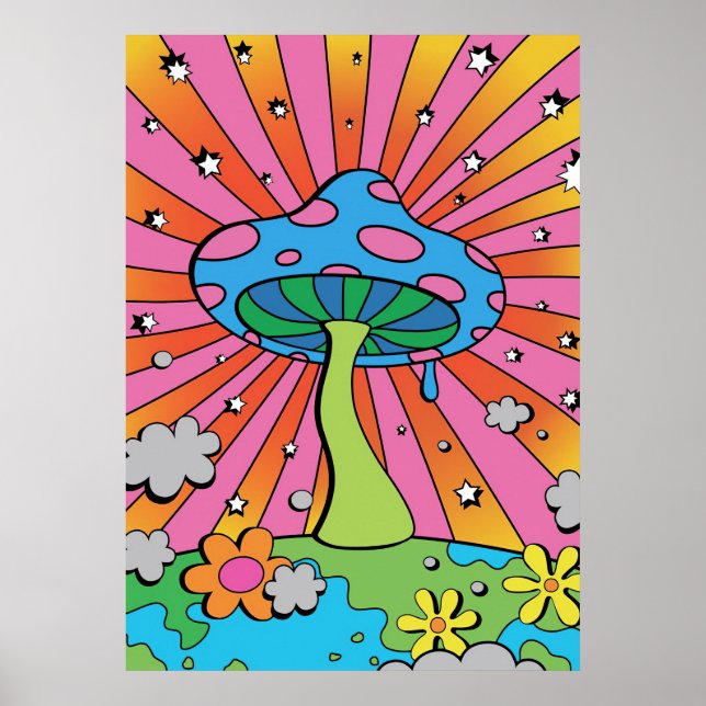 Mushroom Hunter Kidcore Mushroom Poster (Framsidan)