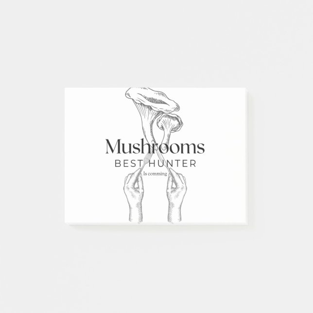 Mushroom Hunter kommer Post-it Block (Framsida)