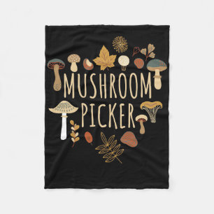 Mushroom Hunter Mushroom Picker Fleecefilt