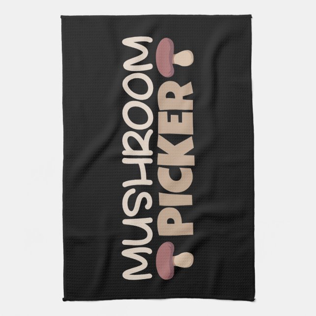 Mushroom Hunter Mushroom Picker Kökshandduk (Vertikal)