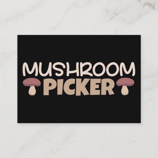 Mushroom Hunter Mushroom Picker Visitkort (Framsida)