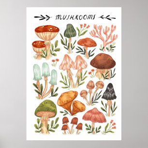 Mushroom Hunter Mushrum Stil Poster