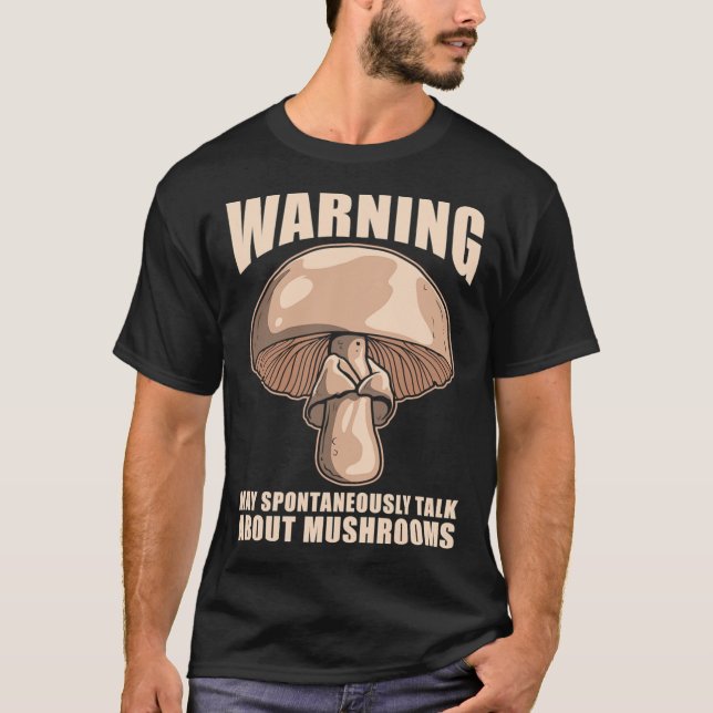 Mushroom Hunter Roligt Guy Classic T-Shirt (Framsida)