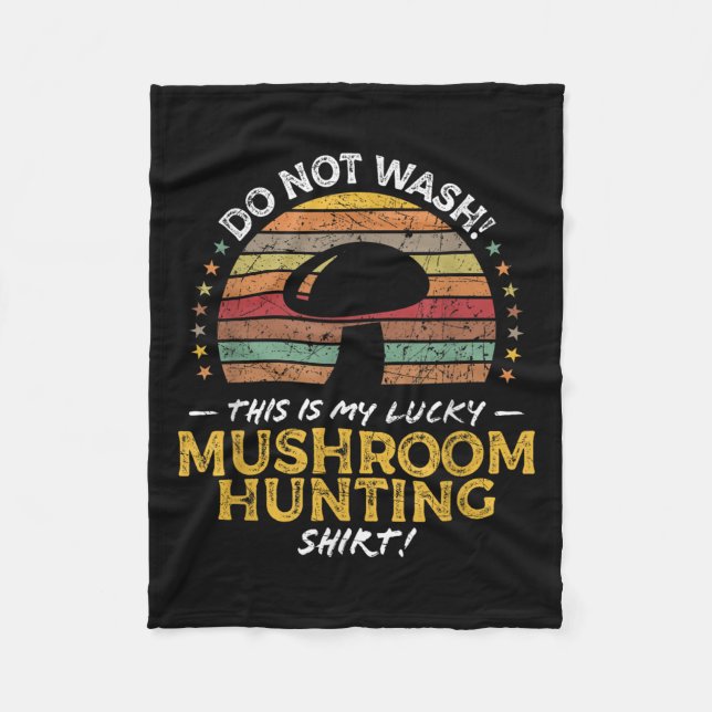 Mushroom Hunting Funny Foraging Morel Quote Graphi Fleecefilt (Framsidan)