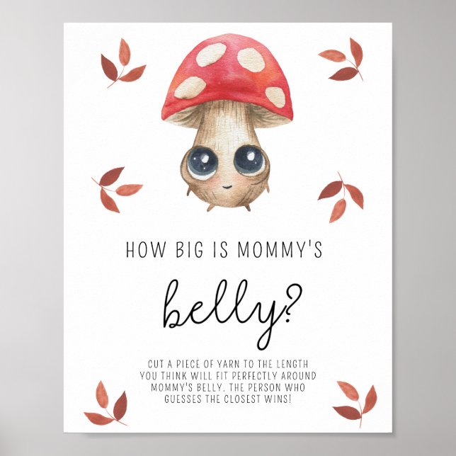 Mushroom - Hur stort är mamma belly-spelet poster? Poster (Framsidan)