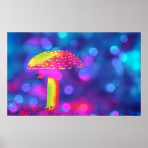 Mushroom i Ljus Poster